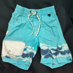 GAP BOYS LIGHT BLUE WHALE SWIM TRUNKS SIZE 3 - Picture 1 of 7