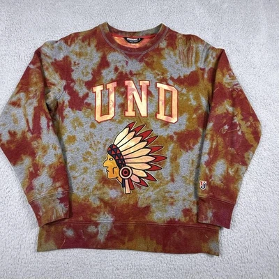 Undefeated Sweatshirt Mens Small Red Tie Dye UNDFTD Chief Crewneck Pullover EUC - Image 1 of 4