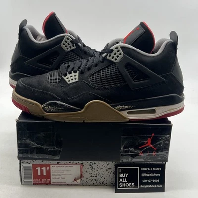 Talla 11.5 - Air Jordan 4 Retro Bred Lanzamiento 2012 (308497-089) Foto 1 de 4