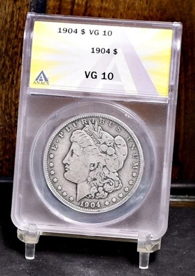 Dólar Morgan 1904 - ANACS VG10 (#60435-L) Foto 1 de 4