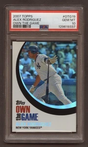 2007 ALEX RODRIGUEZ TOPPS OWN THE GAME PSA 10 GEM-MT NEW YORK YANKEES #OTG19 RZC - Picture 1 of 3