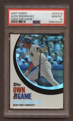 2007 ALEX RODRIGUEZ TOPPS OWN THE GAME PSA 10 GEM-MT NEW YORK YANKEES #OTG19 RZC - Image 1 of 3