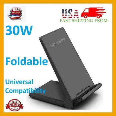 30W Fast Wireless Charger Stand Dock Pad For Apple iPhone 12 13 14 15 16 Pro Max - Image 1 of 4
