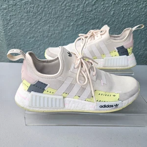 Adidas NMD R1 Wonder White Pulse Yellow Pink Size 10 - Picture 1 of 8