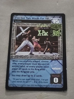 WWE RAW DEAL I'VE GOT TWO WORDS FOR YA! HHH DX ORIGINAL FULLY LOADED ULTRA RARE - Image 1 of 3