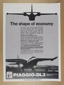 1980 Piaggio P.166 DL-3 Pusher Airplane vintage print Ad - Picture 1 of 1
