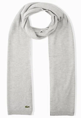 Lacoste Hombre Bufanda Silenciador Gris Viscosa Lana Foto 1 de 4