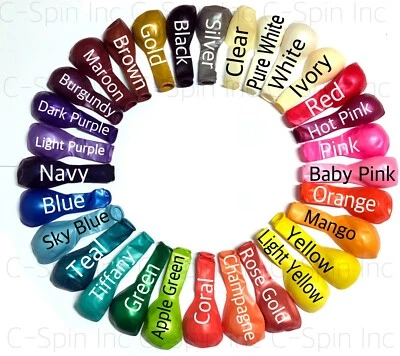 1 a 250 12" 40 Colores Alta Calidad Perla Látex Grueso Fiesta Globos 3.2g Helio Foto 1 de 4