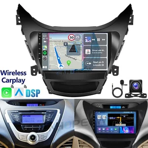 9.7" Android 12 Carplay Car Stereo Radio For Hyundai Elantra 2011-2013 GPS Navi - Picture 1 of 13
