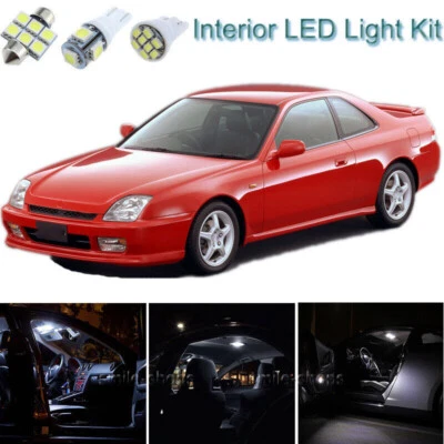 Kit de paquete de luces LED interiores blancas brillantes 10 piezas oferta para Honda Prelude 97-01 Foto 1 de 4