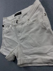 Rock & Republic Bumpershoot Women's Size 4 w28 White Twill Distressed Shorts - Picture 1 of 21