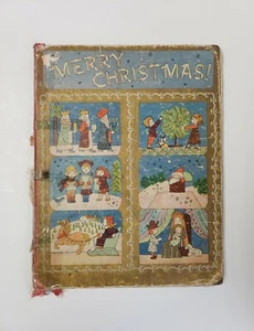 Vintage Merry Christmas Book (bad shape) Neat Pictures Jesus  - Picture 1 of 12