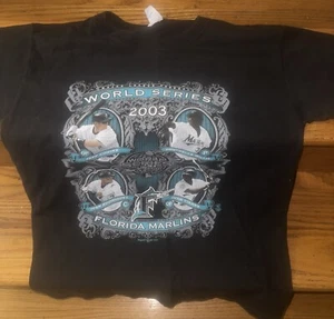 Vintage Majestic MLB Florida Marlins 2003 World Series Tee size Medium - Picture 1 of 4