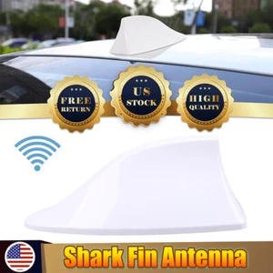 Antena de techo de aleta de tiburón perla blanca FM & AM señal de radio decoración de automóvil universal - Imagen 1 de 8