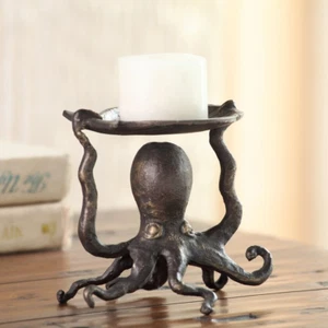 Octopus Pillar Candleholder-4.5''H - Picture 1 of 1