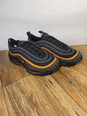 Nike Air Max 97 Negro/Naranja de Seguridad Tenis DX3088-001 Niños 5Y/Mujeres 6.5, Nuevas Foto 1 de 4
