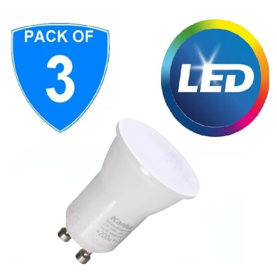 3x Mini GU10 2W LED Hell Halogen Ersatz Klein 35 mm Glühbirne Lampe 2 Watt - Bild 1 von 1