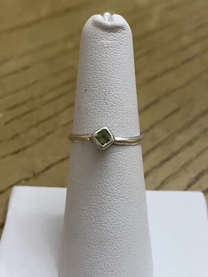 Janice Girardi Designer Signed Sterling Silver Green Peridot Ring Size 6 - Image 1 of 3