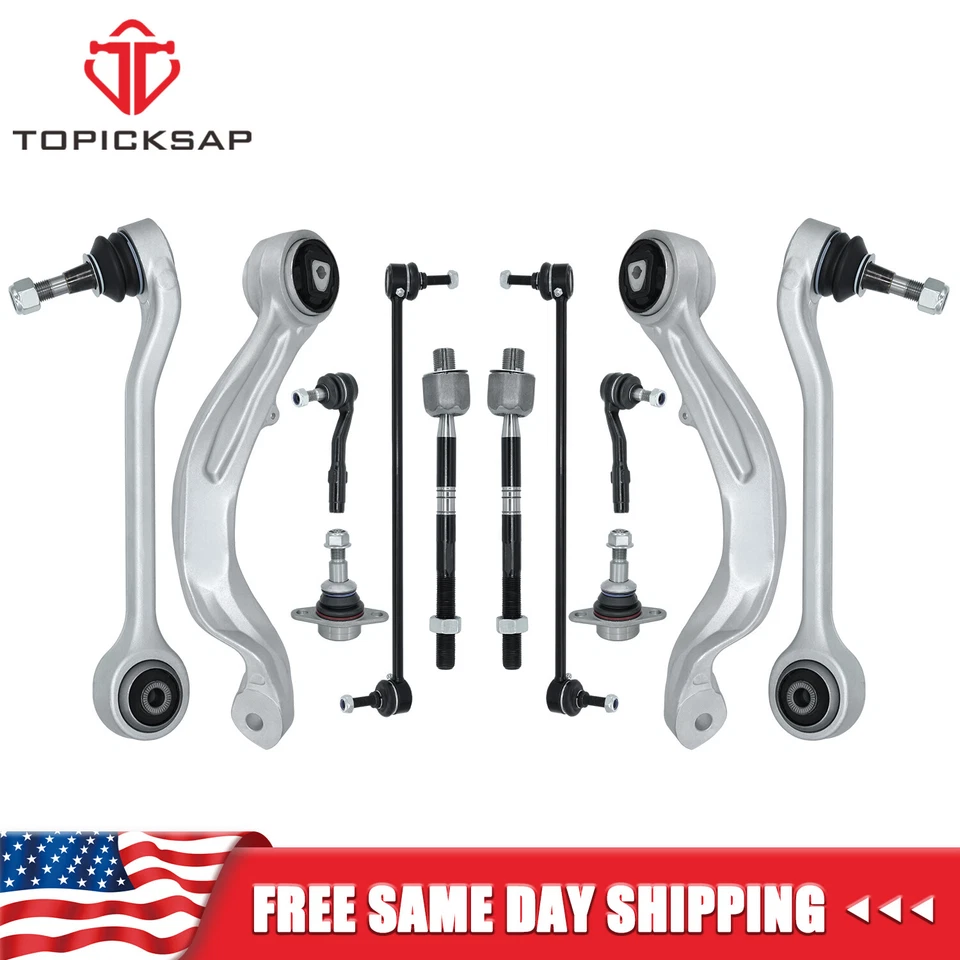 Brazo de control delantero de 12 piezas con barra estabilizadora de enlace kit de suspensión para BMW 530xi Foto 1 de 4