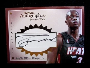  DWAYNE WADE RC 2003-04 SkyBox Autographics Signature Rookie Auto#36/99!HEAT RC - Picture 1 of 3