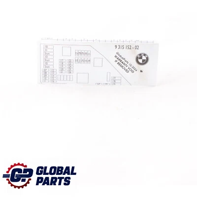 BMW X3 F25 Fuse Box Grouping Map Diagram Location 9315152 - Image 1 of 4