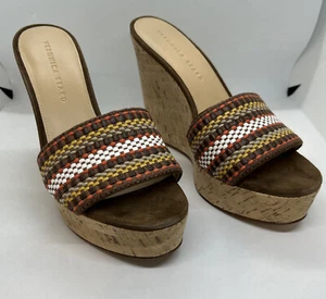 Veronica Beard Dali Woven Wedge Sandals Size 9 M - Picture 1 of 9