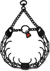Herm Sprenger Black Stainless Steel Prong Dog Training Collar with - Picture 1 of 7