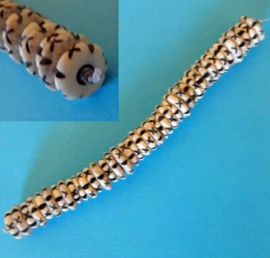 3x13mm Painted Rondelle Genuine Natural Bone, Loose Beads 35 pluss beads - Picture 1 of 1