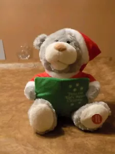 Costume Babbo Natale Orso Grigio Animato Gioca Era La Notte Prima di Natale - Foto 1 di 5
