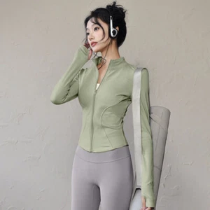 Ropa de yoga de secado rápido Prendas para el sol Ropa de ejercicio apretada Prendas para el torso Para mujeres Gimnasio Calce GF - Imagen 1 de 18
