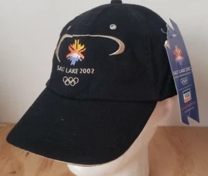 Vintage Salt Lake 2002 Winter Olympics Adjustable Black Cap (H3) - Picture 1 of 7