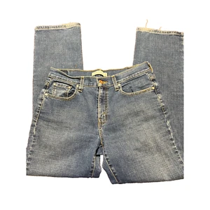Levis 505 Straight Leg Jeans Blue Denim Frayed Hem Light Distressing Size 8 S - Picture 1 of 4