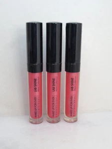 MAKE UP FOR EVER LAB SHINE METAL COLLECTION CHROME LIP GLOSS M14 0.09 OZ 3 PCS - Picture 1 of 4