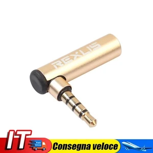 3.5mm Male to Female 90 Degree Right Angled Adapter Connector Plug(1pc) - Photo 1/8