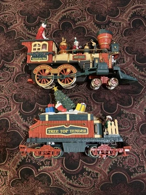 New Bright Holiday Express SANTA FE LOCOMOTIVE ENGINE & TREE TOP TENDER READ #4 - Image 1 of 2