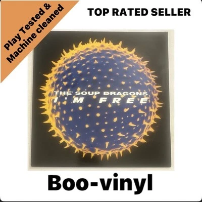 The Soup Dragons - Im Free - original 1990 12" Vinyl. EX /EX - Image 1 of 4