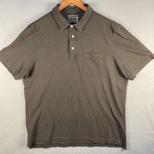 Faherty Sunwashed Polo Shirt Mens XL Gray Organic Cotton Pocket Casual Soft - Picture 1 of 11