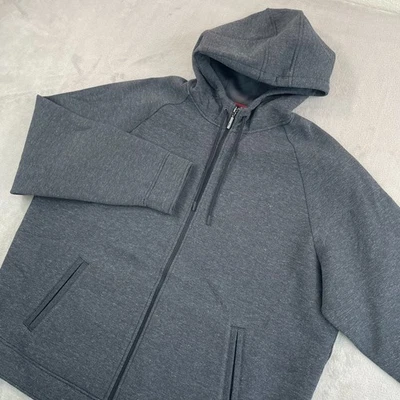 Tommy Bahama 连帽衫男式 2XLB 大灰色人字形全拉链马林标志全新无标签 168 美元 — 第 1/4 张图片