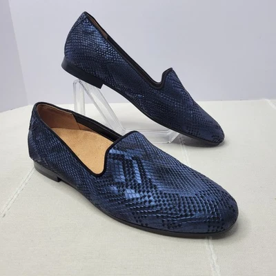 Vionic Women's 6.5 M Willa II Leather Suede Slip On Loafer Blue Metallic Comfort - Image 1 of 4