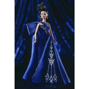 BOB MACKIE JEWEL ESSENCE COLLECTION SAPPHIRE SPLENDOR BARBIE DOLL 1996 # 1 NRFB - Picture 1 of 11