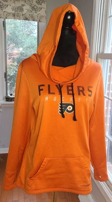 SUDADERA MUJER PHILADELPHIA FLYERS MAJESTUOSA CON CAPUCHA NHL NARANJA Thumbholes Med Foto 1 de 4