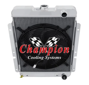 SR Champion 3 Row Radiator Lower Passenger,16" Fan for 1961-1967 Ford Econoline - Foto 1 di 9