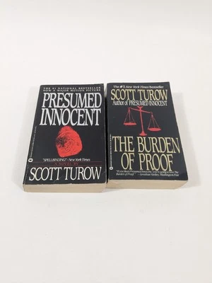 Lot of 2 Scott Turow Paperbacks Presumed Innocent Burden of Proof Crime Thriller - Image 1 of 3