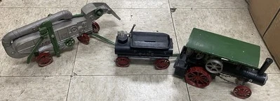 Irv's Steam Engine, Tanker and Thresher 1/32 diecast farm Tractor Cast Aluminu - Image 1 of 4