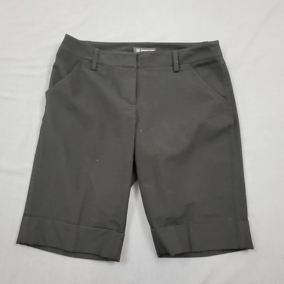 Pantalones cortos International Concepts para mujer 8P tiro medio chinos 11" entrepierna tweed negros Foto 1 de 4
