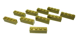 10 x LEGO® 3010 City, Basicstein,Baustein in 1x4 Noppen dunkel beige Neuware. - Bild 1 von 1