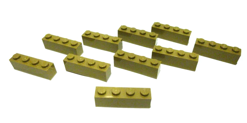 10 x LEGO® 3010 City, Basicstein,Baustein in 1x4 Noppen dunkel beige Neuware. - Bild 1 von 1