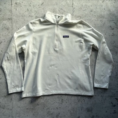 Patagonia Micro D 1/4 Zip Fleece in White Women's Size Extra Large - Image 1 of 4