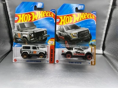 Juego Hot Wheels (ZAMAC 2025) - "Land Rover Defender 90 y Ford F-150 Raptor 2017" Foto 1 de 3