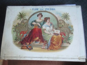 1940s wooden cigar Box - Flor de Piedro - empty - Picture 1 of 5
